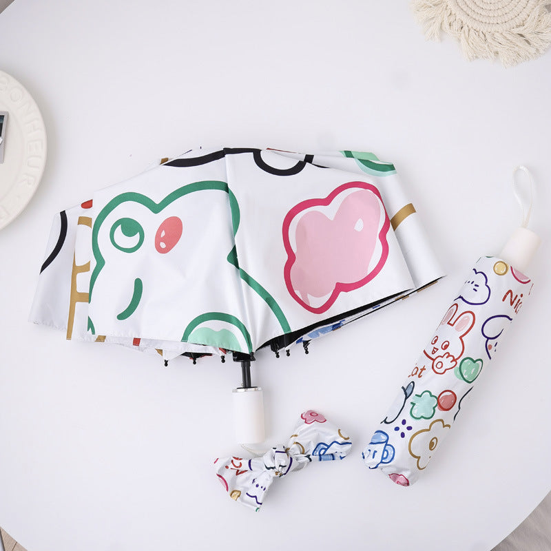 Women's Folding Umbrella with Creative Animal Design Stornfield
