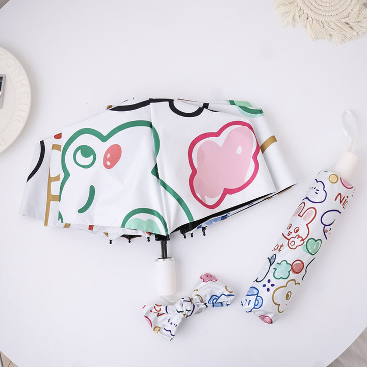 Women's creative folding umbrella with colorful designs Stornfield