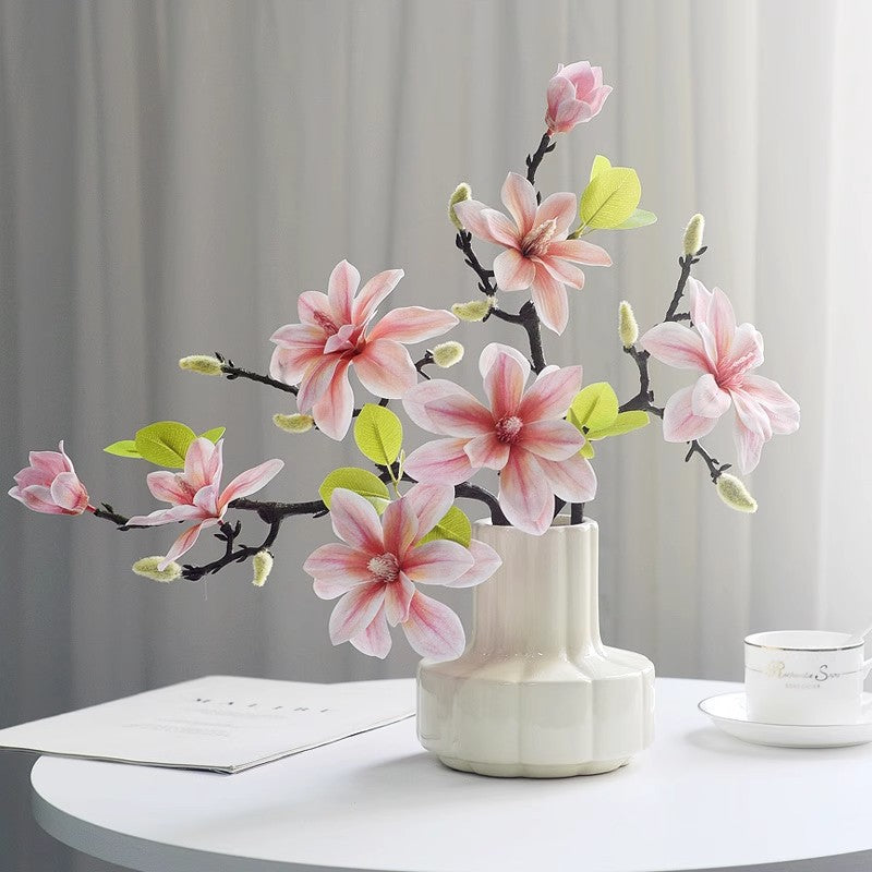 Lifelike Magnolia Flower Arrangement