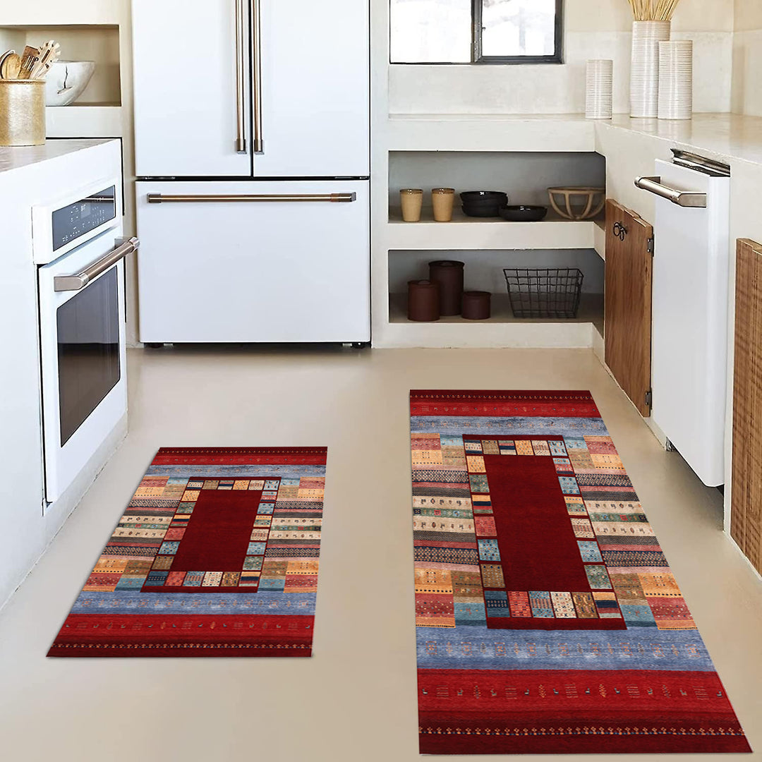 Vintage-Inspired Kitchen Mat Set Stornfield