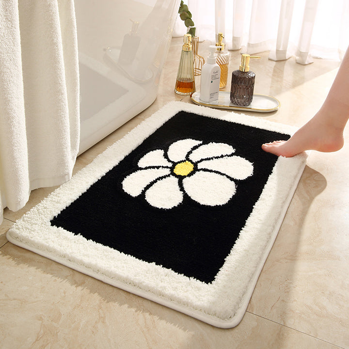 Floral Design Shower Rug