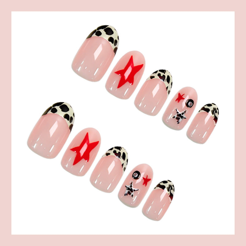 Artificial nail set with playful animal and star designs Stornfield