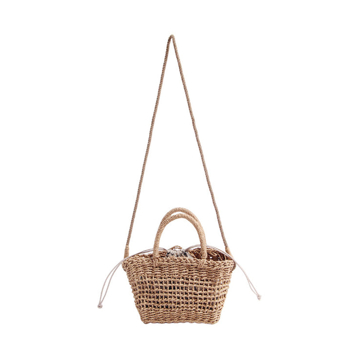 Handcrafted basket bag with detachable shoulder strap Stornfield