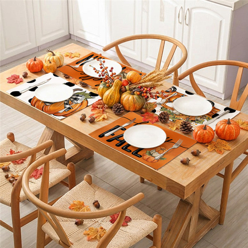 Autumn Harvest Printed Polyester Indoor Outdoor Welcome Doormat