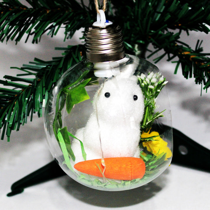 Festive Holiday Ornament with Bunny Figurine Stornfield
