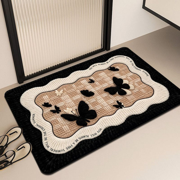 Floral Embroidered Area Mat