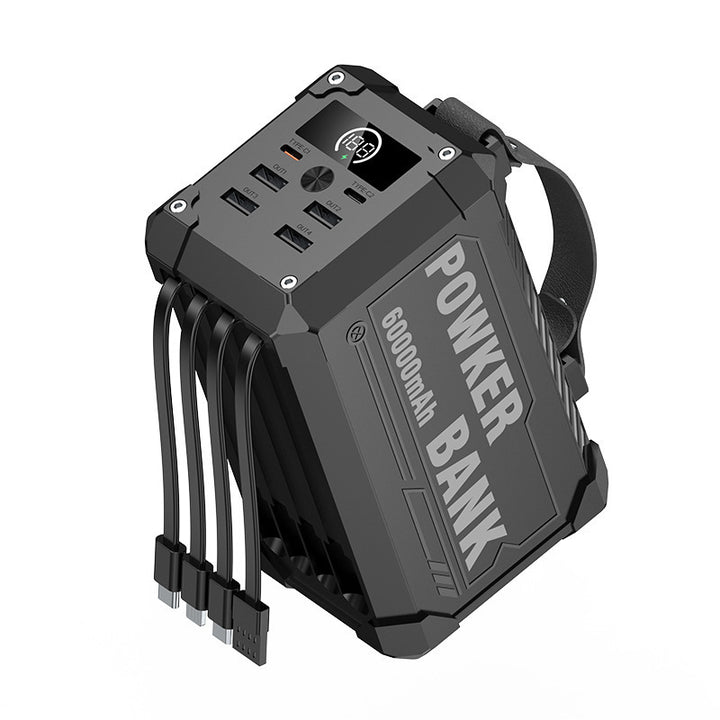 Portable multifunctional power bank with four USB ports and digital display Stornfield