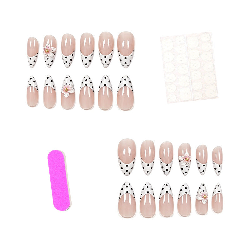 Elegant Floral Tip Acrylic Nail Enhancements Stornfield