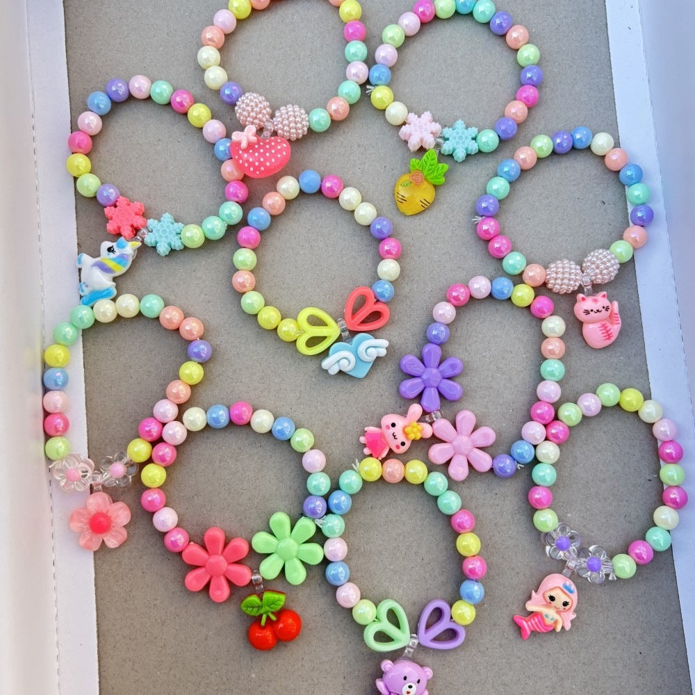 Colorful bracelet with flower charms Stornfield