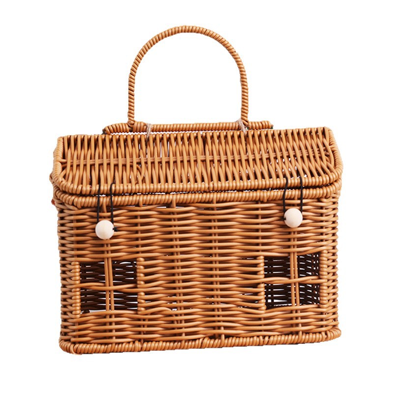 Charming Woven Storage Basket with Lid Stornfield