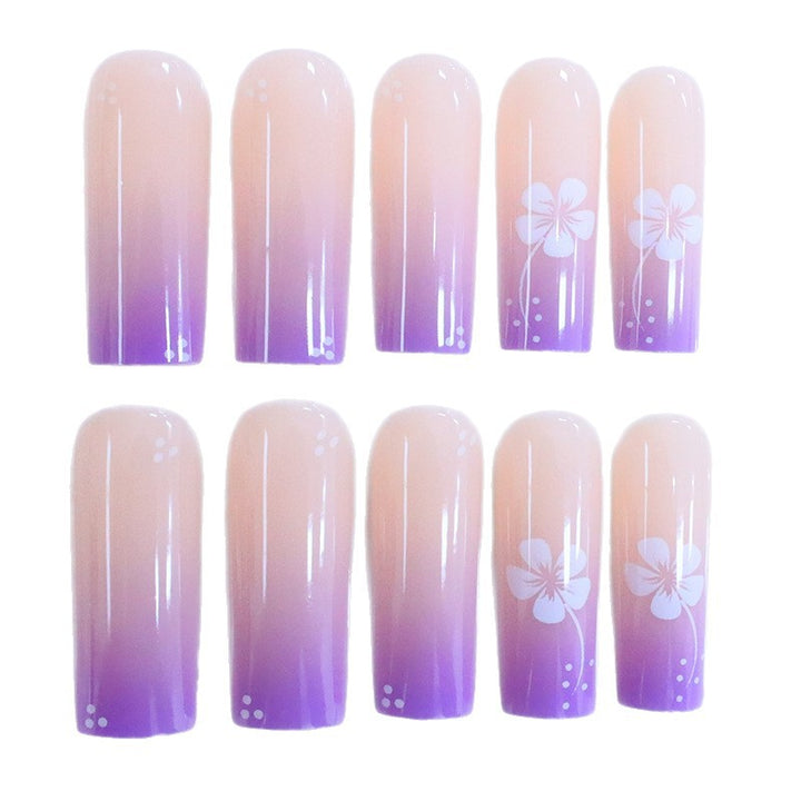 Decorative Floral Acrylic Nail Design Stornfield