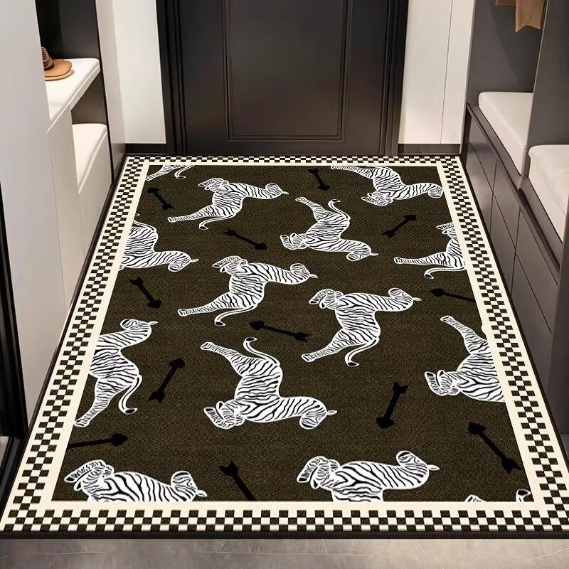 Elegant Textured Entryway Rug