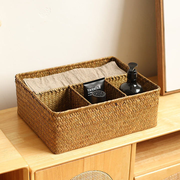 Unisex Versatile Storage Basket with Three Compartments Stornfield
