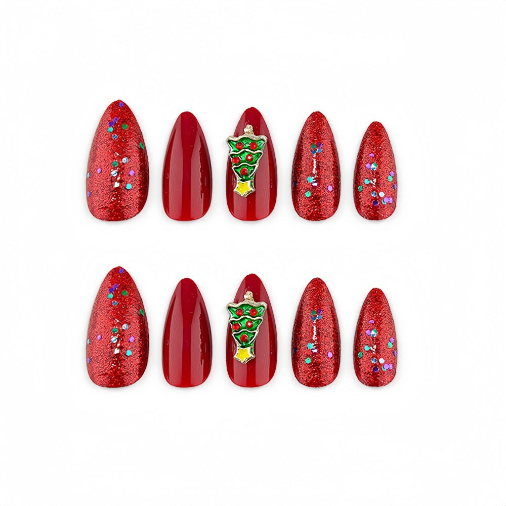 Artificial nails with festive Christmas design Stornfield