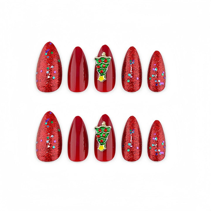 Artificial nails with festive Christmas design Stornfield