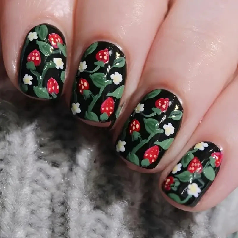 Floral-Patterned Gel Nail Art Stornfield