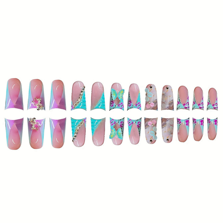 Artistic 3D Floral Press-On Nail Art Stornfield