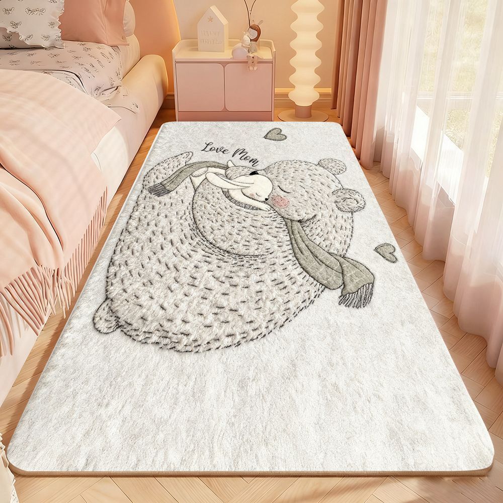 Playful Cat-Themed Plush Area Rug