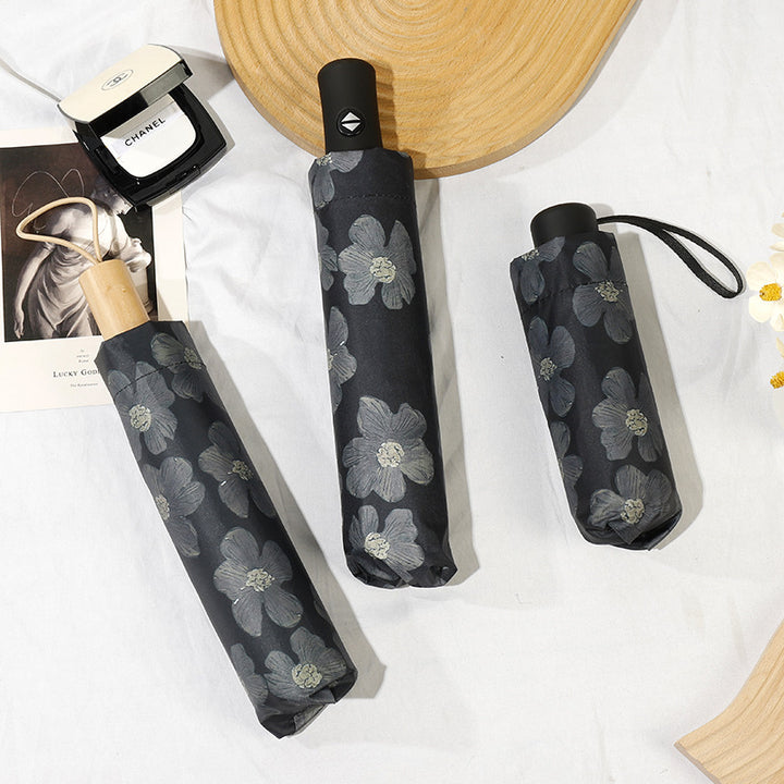 Ladies Mini Folding Umbrella with Elegant Floral Print Stornfield