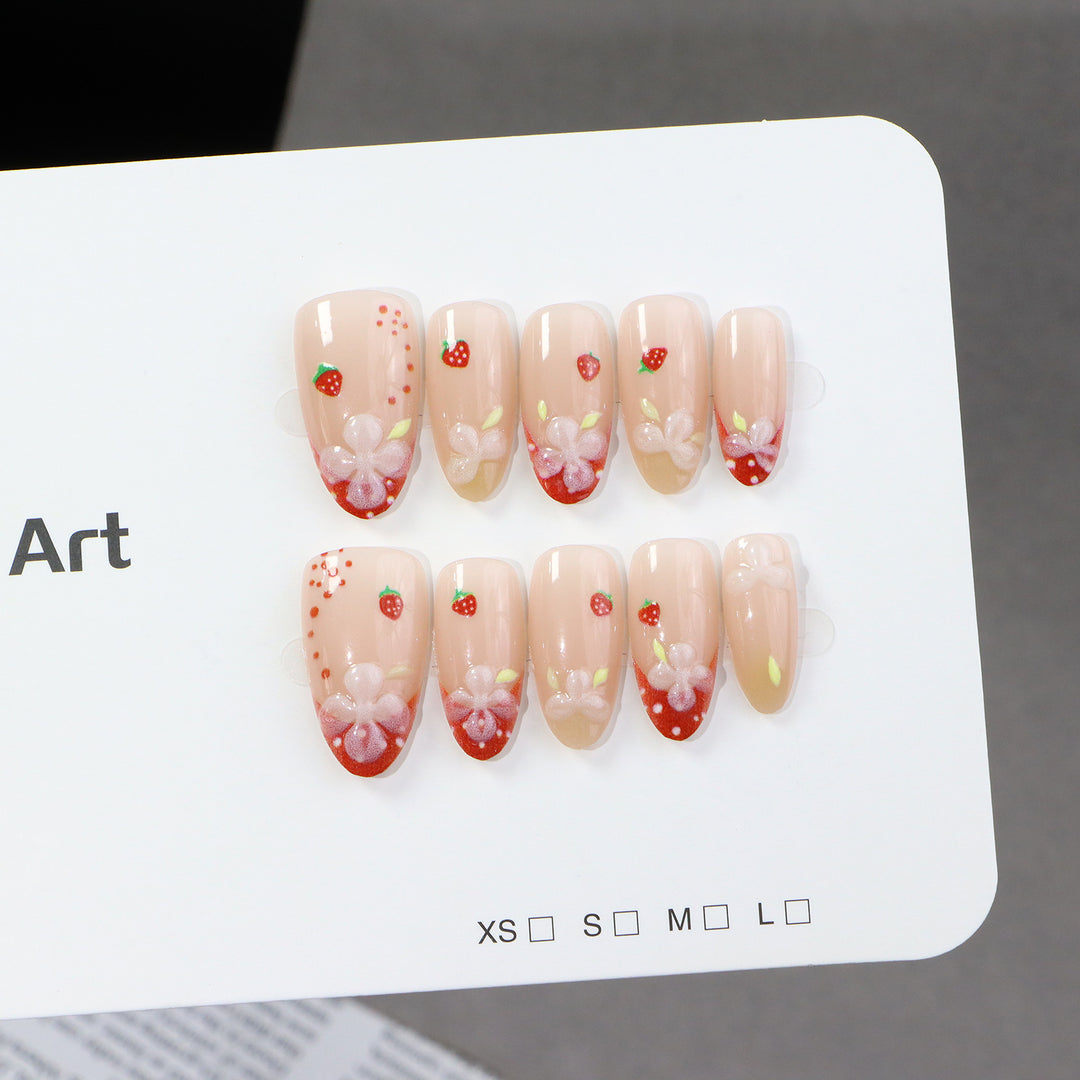 Decorative Floral Press-On Nail Designs Stornfield