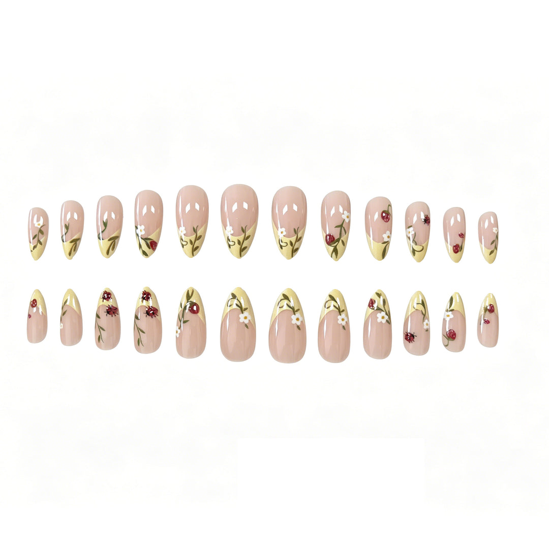 Floral Patterned Acrylic Nail Enhancements Stornfield