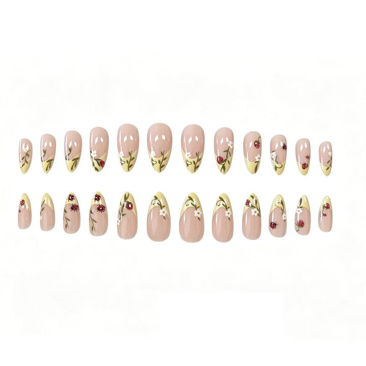 Floral Patterned Acrylic Nail Enhancements Stornfield
