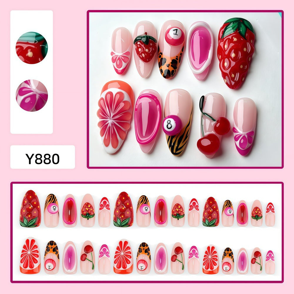 Artificial nail set with fruit motifs Stornfield