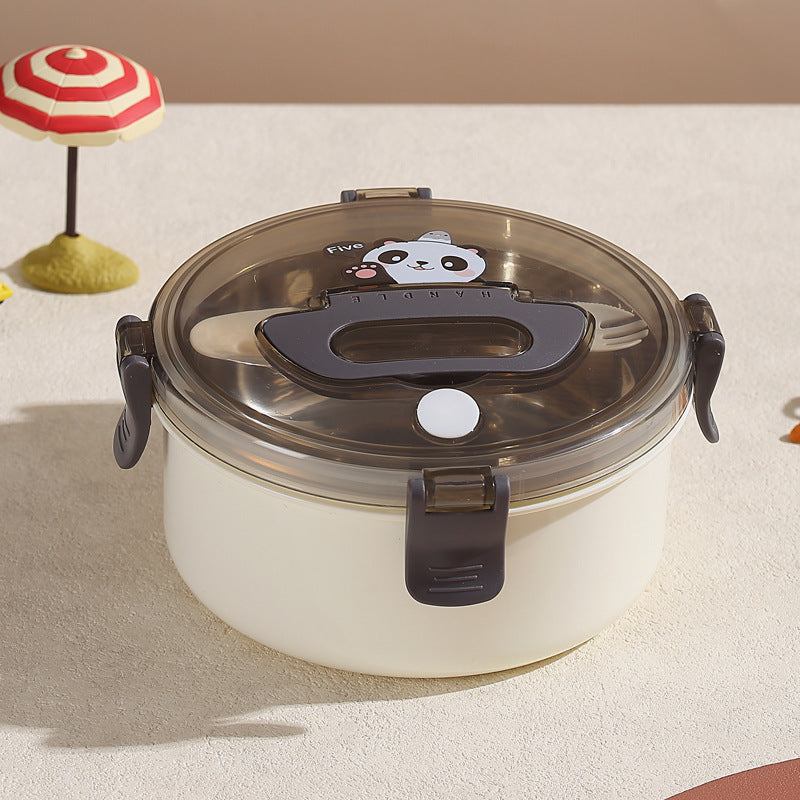 Playful Panda-Themed Food Storage Bowl