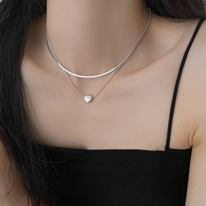 Double Layer Heart Pendant Necklace Stornfield