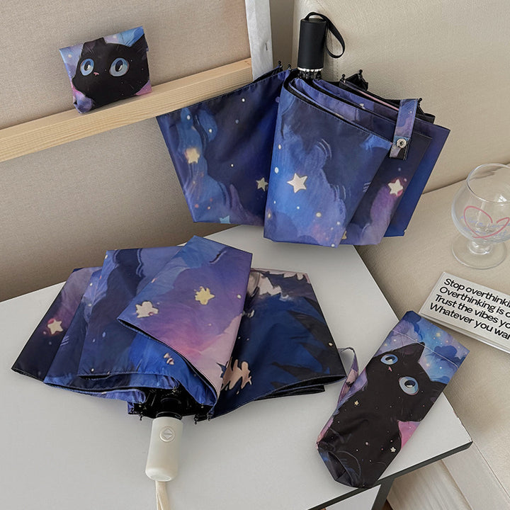 Women's umbrella with cute cat design by Stornfield