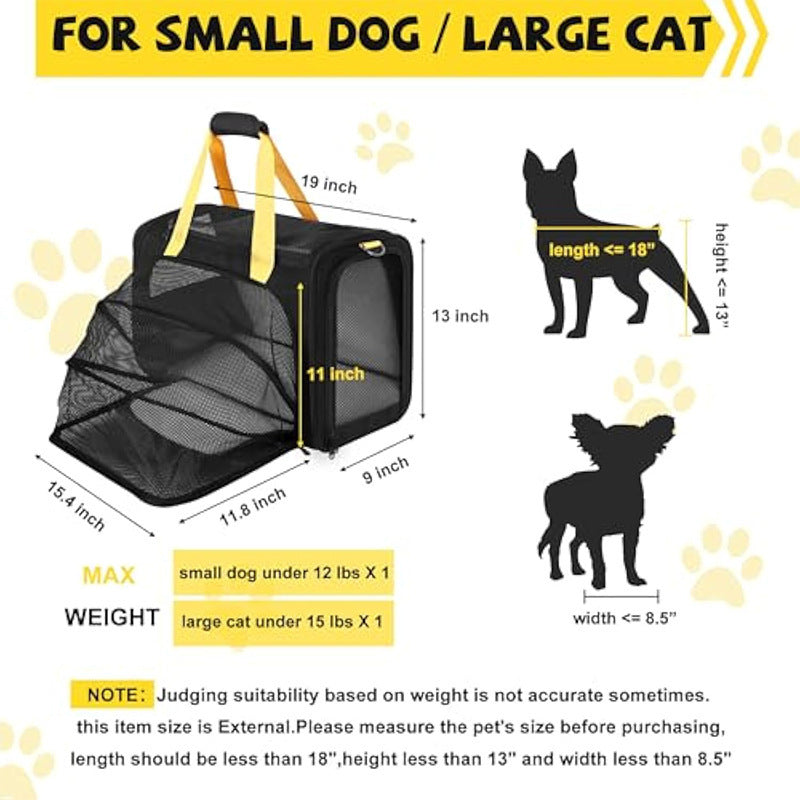 Pet carrier bag with breathable mesh Stornfield