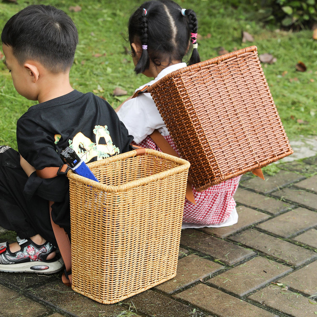 Handcrafted Wicker Storage Basket with Adjustable Strap Stornfield