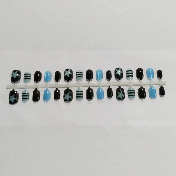 Glamorous Star and Stripe Press-On Nails Stornfield
