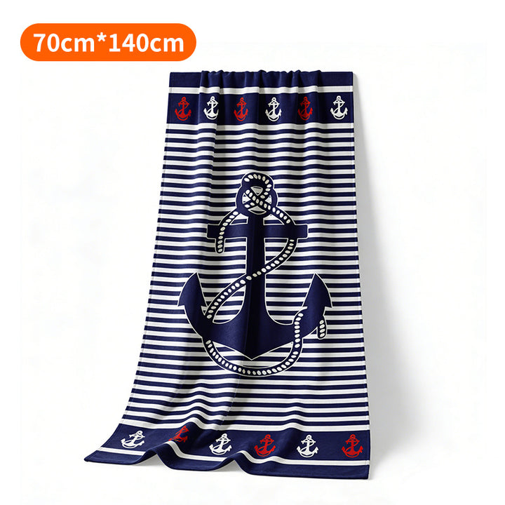 Beach towel with maritime anchor design Stornfield