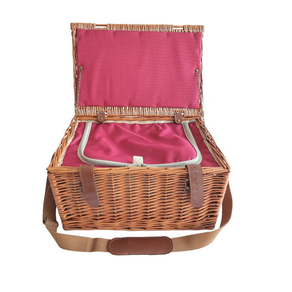 Women's picnic basket with integrated cutlery set and cooling compartment Stornfield