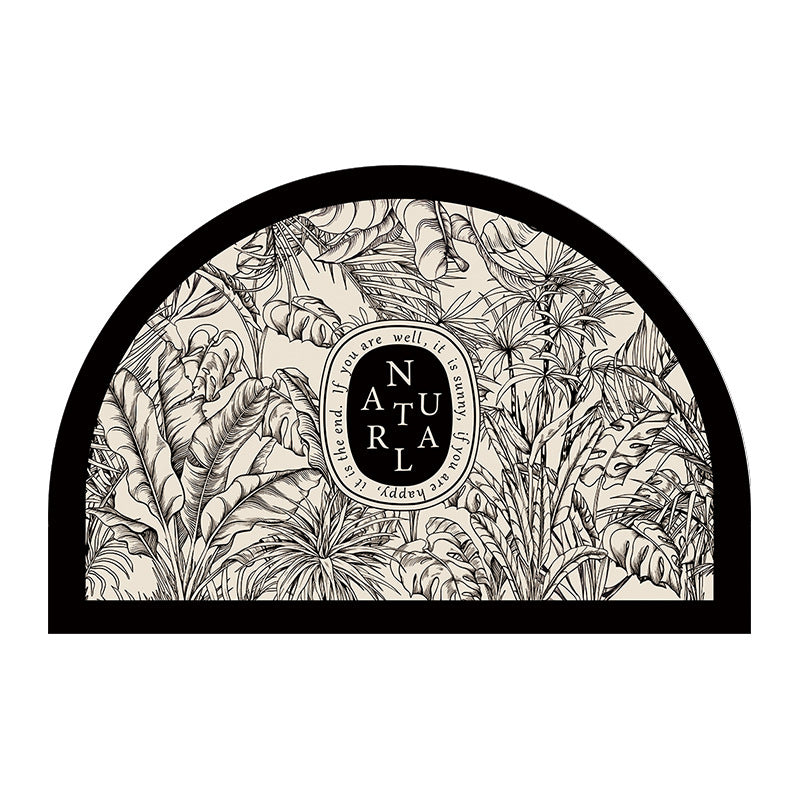 Vintage-Inspired Floral Half-Moon Bath Mat
