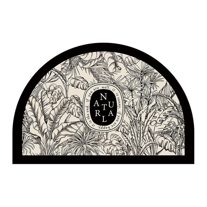 Vintage-Inspired Floral Half-Moon Bath Mat