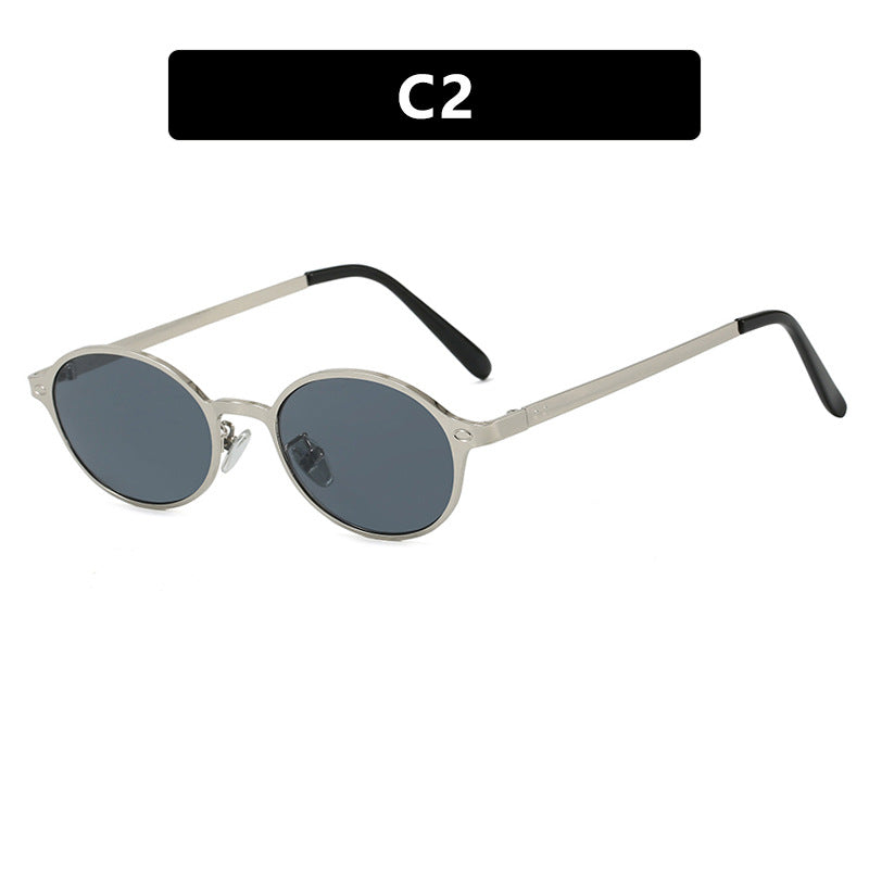 Women's round glasses with a delicate metal frame and comfortable nose pads Stornfield