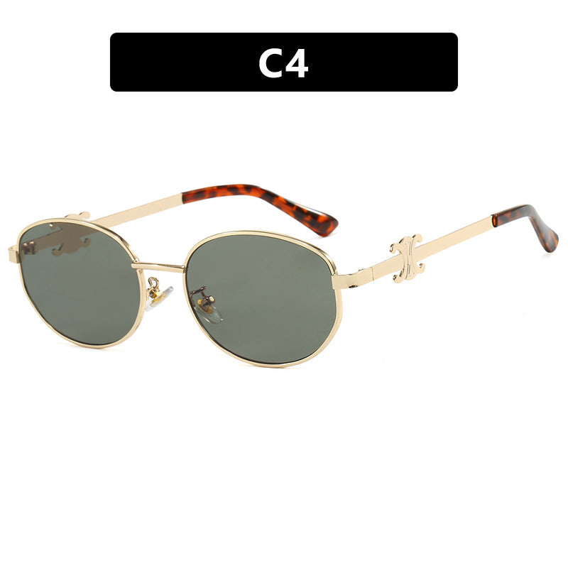 Women's stylish designer sunglasses with elegant metal frame Stornfield