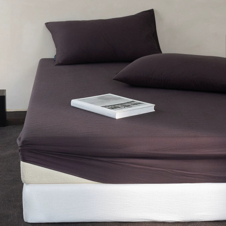 Deep-Fit Stretch Jersey Fitted Sheet Set with Elastic Skirt