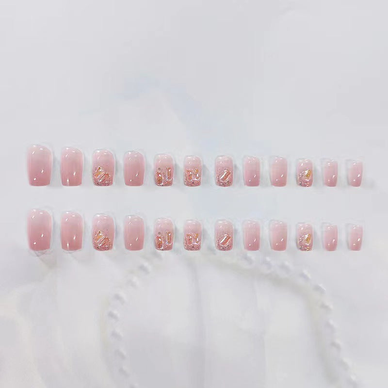 Glitter and gradient design artificial nails Stornfield