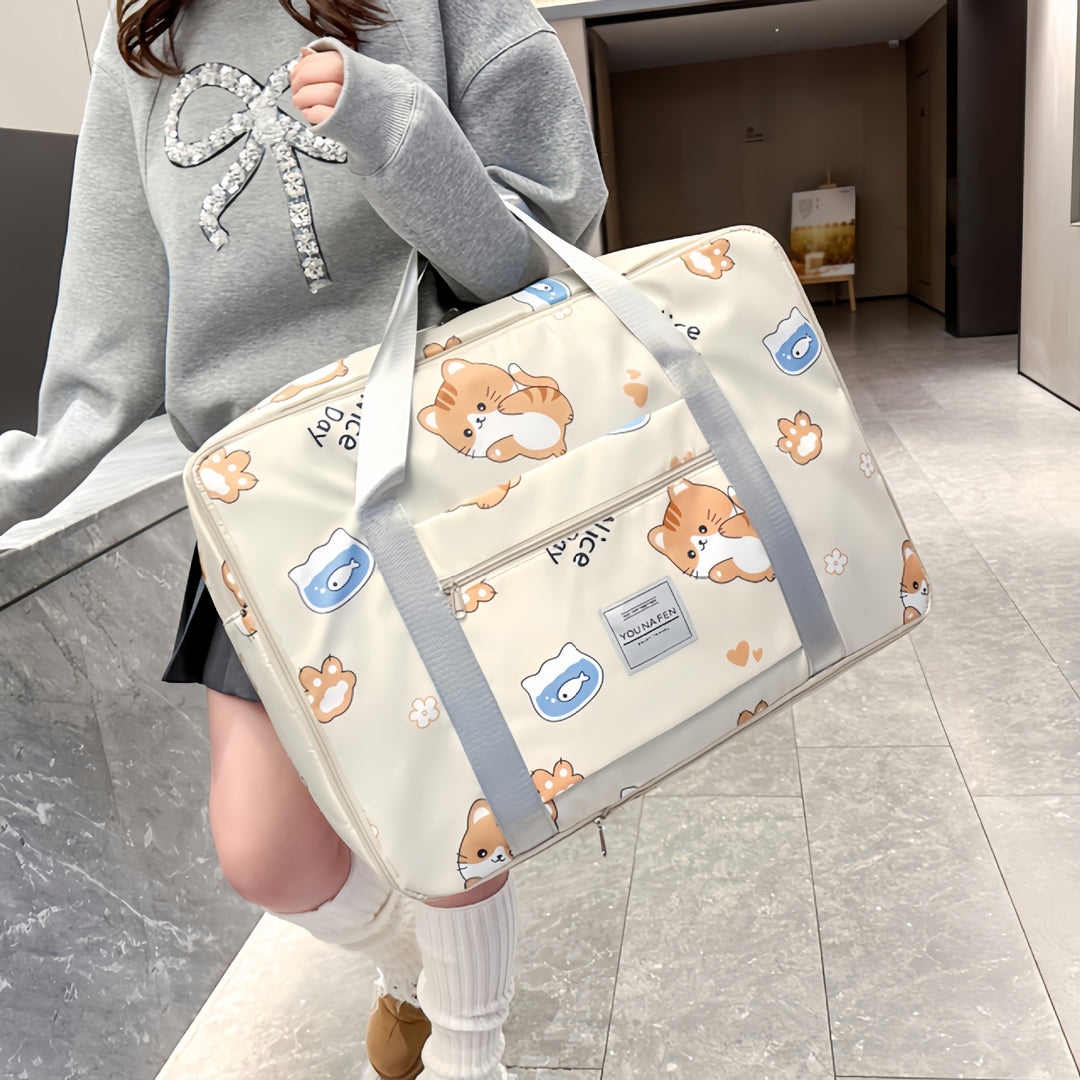 Fun Cat-Themed Travel Duffle Bag Stornfield