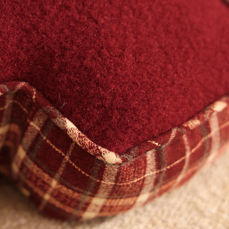 Christmas tree decorative pillow made of plush with decorative piping Stornfield