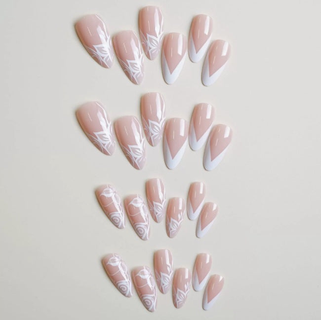 Artistic Floral Stiletto Nail Art Stornfield