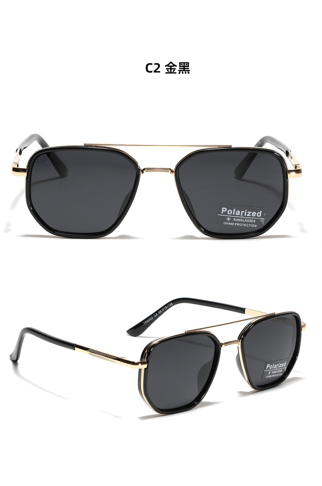 Women's Square Sunglasses with Polarized Lenses and Elegant Metal Frame Stornfield
