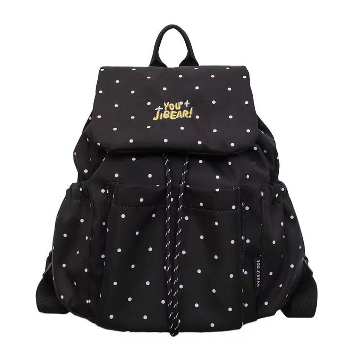 Polka Dot Textured Backpack Stornfield