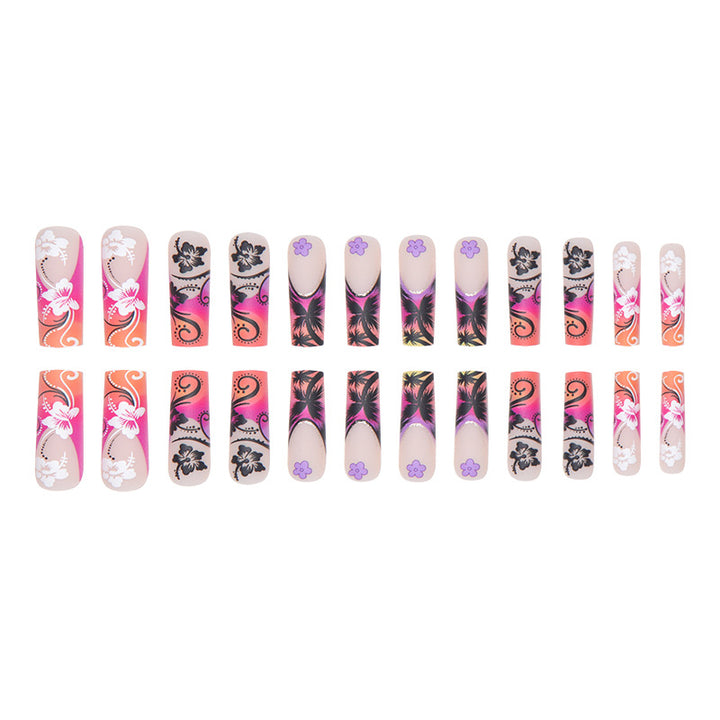 Tropical Floral Nail Art Extensions Stornfield