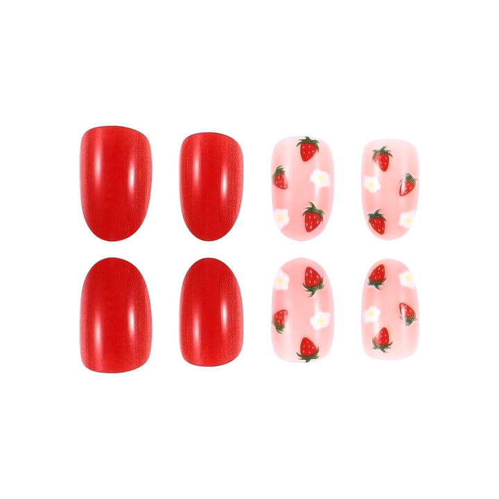 Strawberry-Themed Decorative Nail Art Stornfield