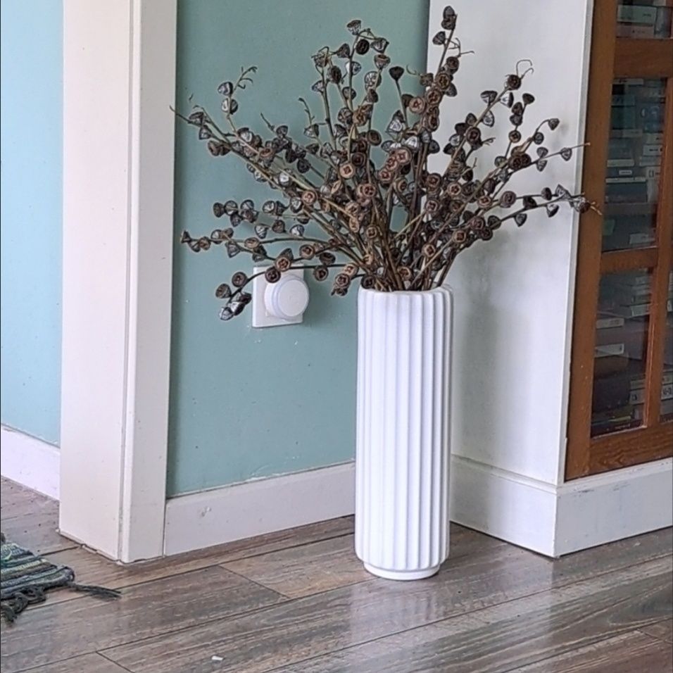 Tall Vertical Ribbed Decorative Vase Stornfeild