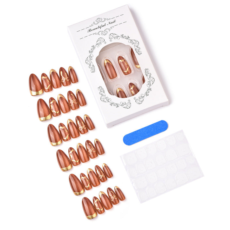 Glamorous Metallic Decorative Press-On Nails